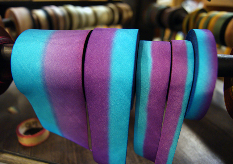 silk ribbon on the rack
